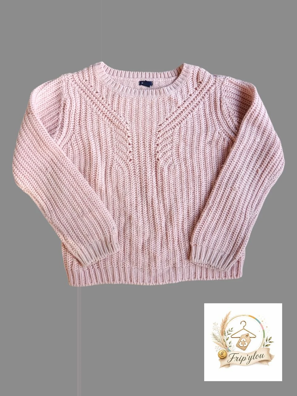Pull maille Kiabi Rose Poudré – 8 ans – A1760